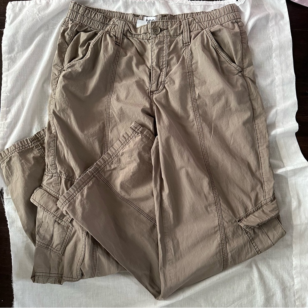 BDG Urban Outfitters Y2K Cargo Pants Tan‎ Cotton Utility Size L - Picture 15 of 15